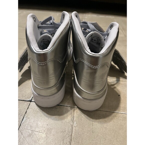 Authentic Adidas Jeremy Scott Metallic silver wings size 8.5 with box main image 7